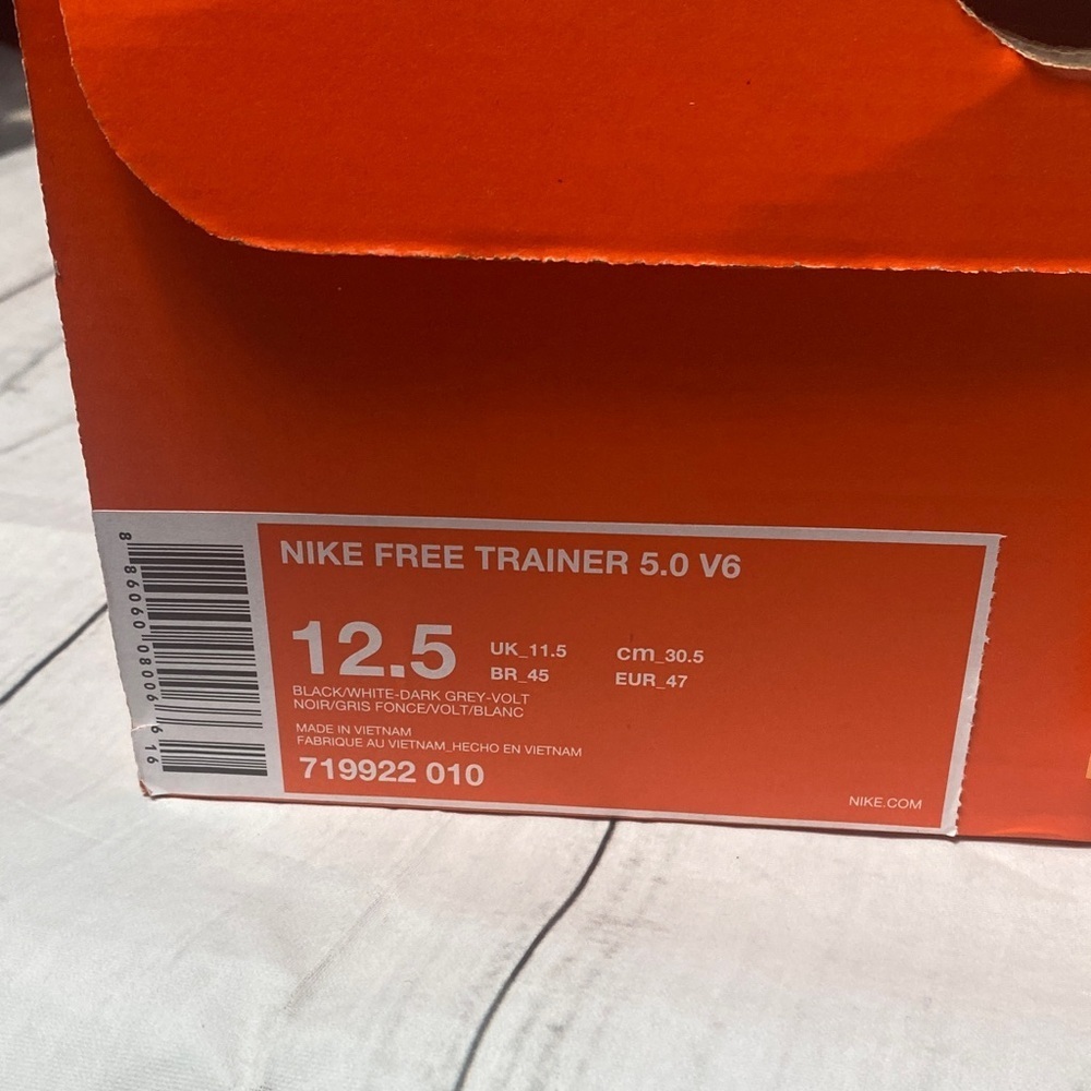 Nike Free Trainer 5.0 V6 Men’s Size 12.5 Black/White Training Shoes - Picture 13 of 13